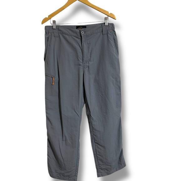Orvis Trout Bum Gray Cargo Pants Relaxed Fit zippered medium - Picture 1 of 5